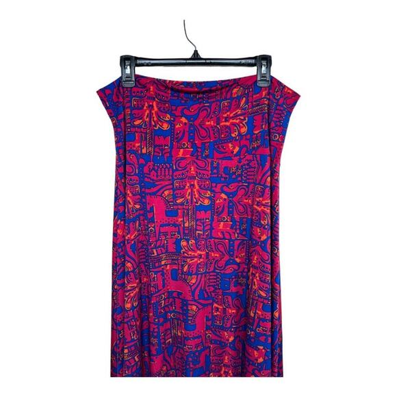 Lularoe Maxi Pink & Blue Skirt Size XL - Picture 2 of 4